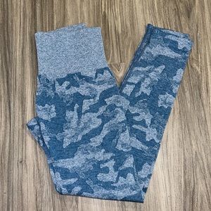 NVGTN Slate Blue Camo Seamless Leggings